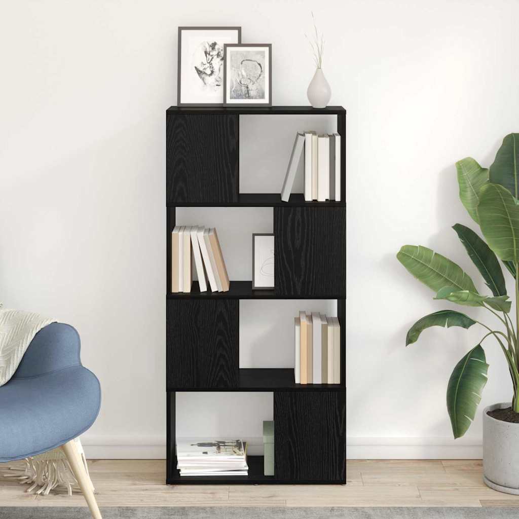 TV Cabinet Set 60 x 24 x 125.5 cm Black Engineered Wood