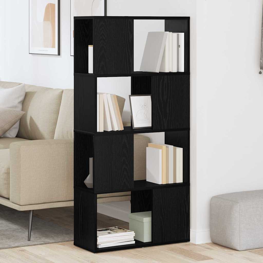 TV Cabinet Set 60 x 24 x 125.5 cm Black Engineered Wood