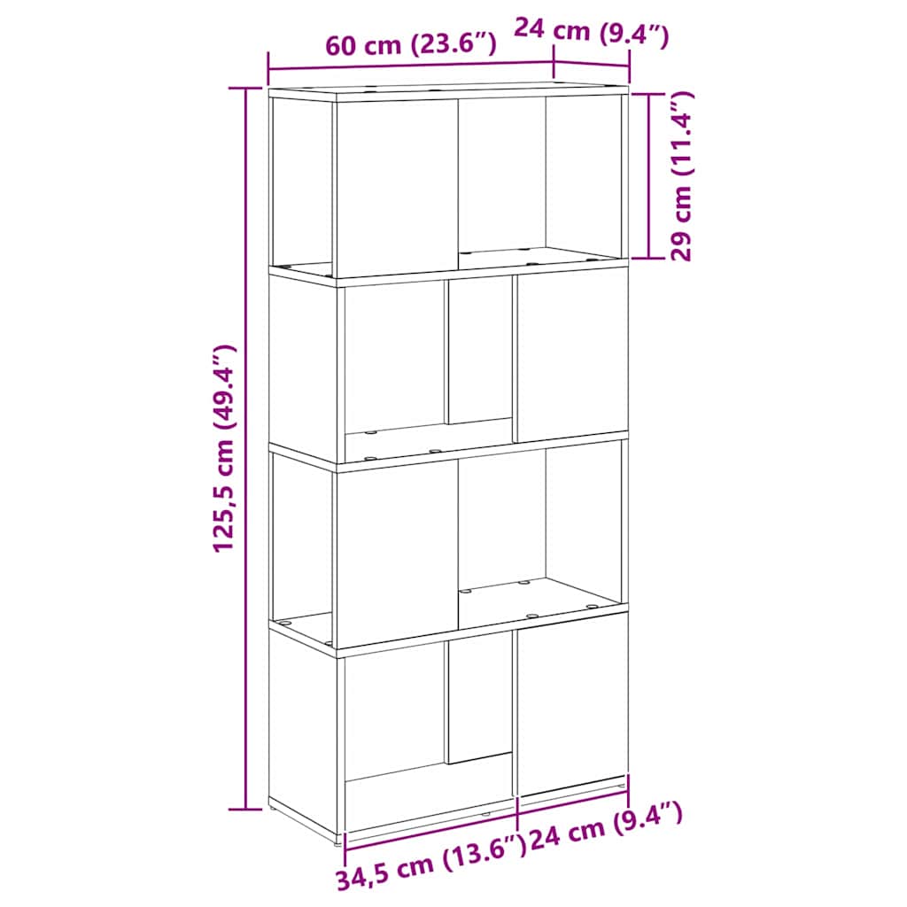 TV Cabinet Set Black 60 x 24 x 125.5 cm Engineered Wood