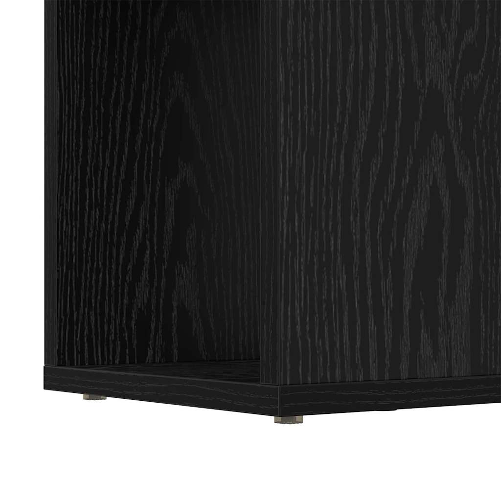 TV Cabinet Set 80 x 24 x 125 cm Black Engineered Wood
