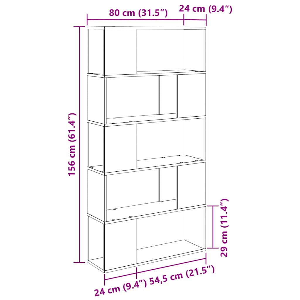 TV Cabinet Set Brown 80 x 24 x 156 cm Engineered Wood