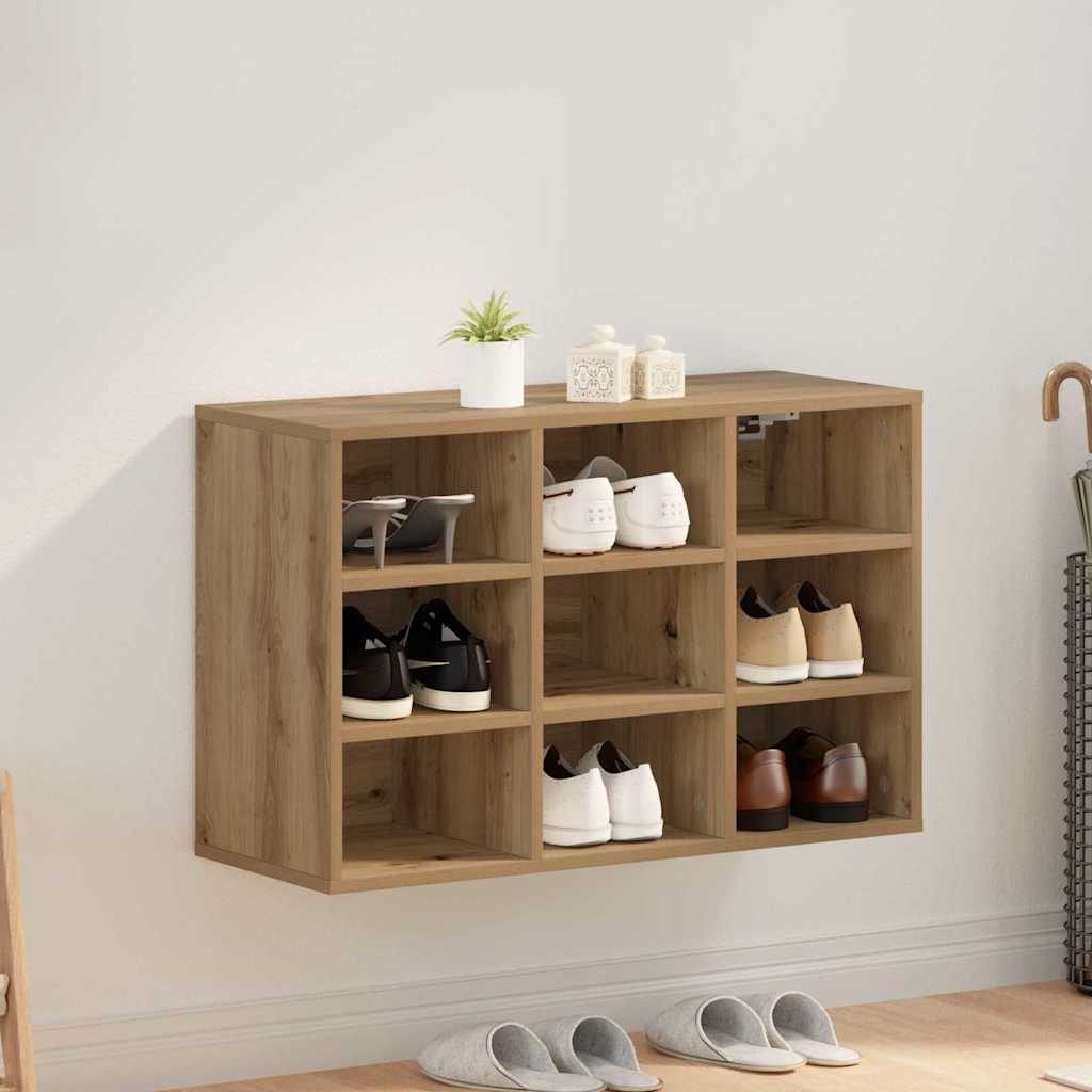 Shoe Cabinet Artisan Oak 77.5 x 30 x 51 cm Engineered Wood