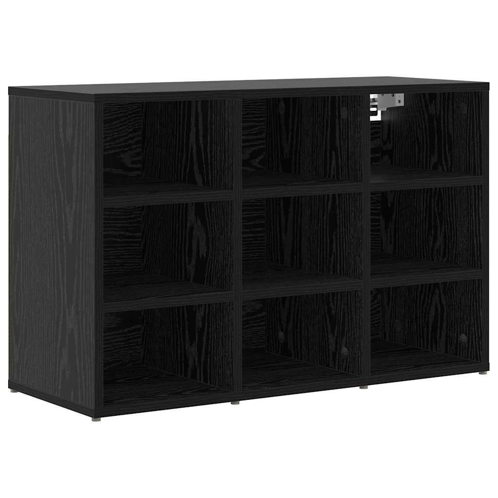 Shoe Cabinet Black Oak 77.5 x 30 x 51 cm Engineered Wood