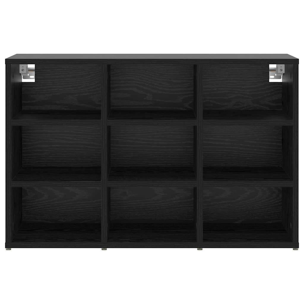 Shoe Cabinet 77.5 x 30 x 51 cm Engineered Wood Black Oak
