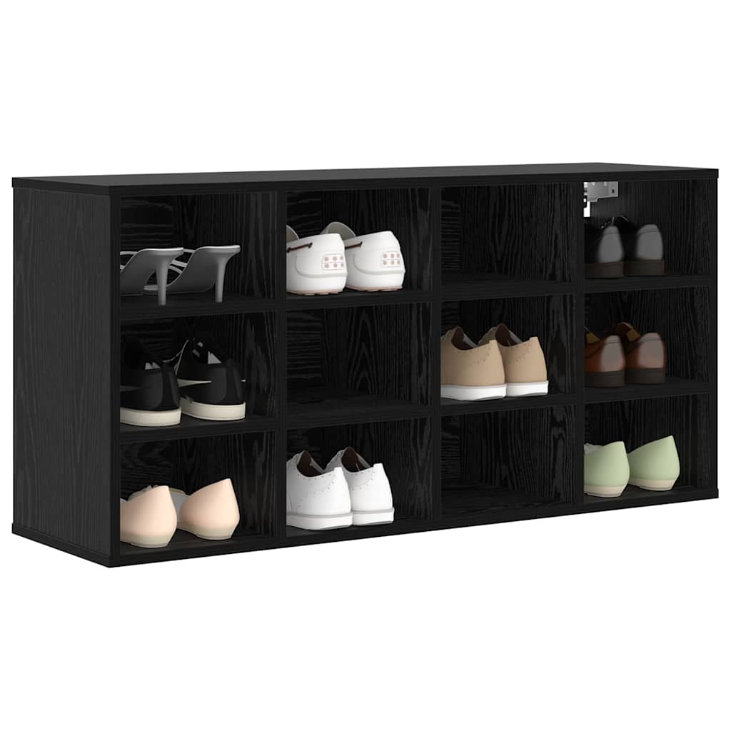 Shoe Cabinet 103 x 30 x 51 cm Engineered Wood Black Oak