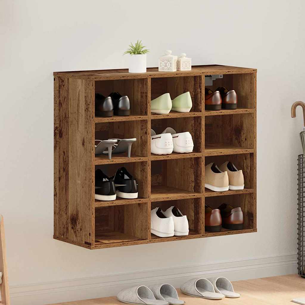 Shoe Cabinet Old Wood 77.5 x 30 x 67 cm Engineered Wood
