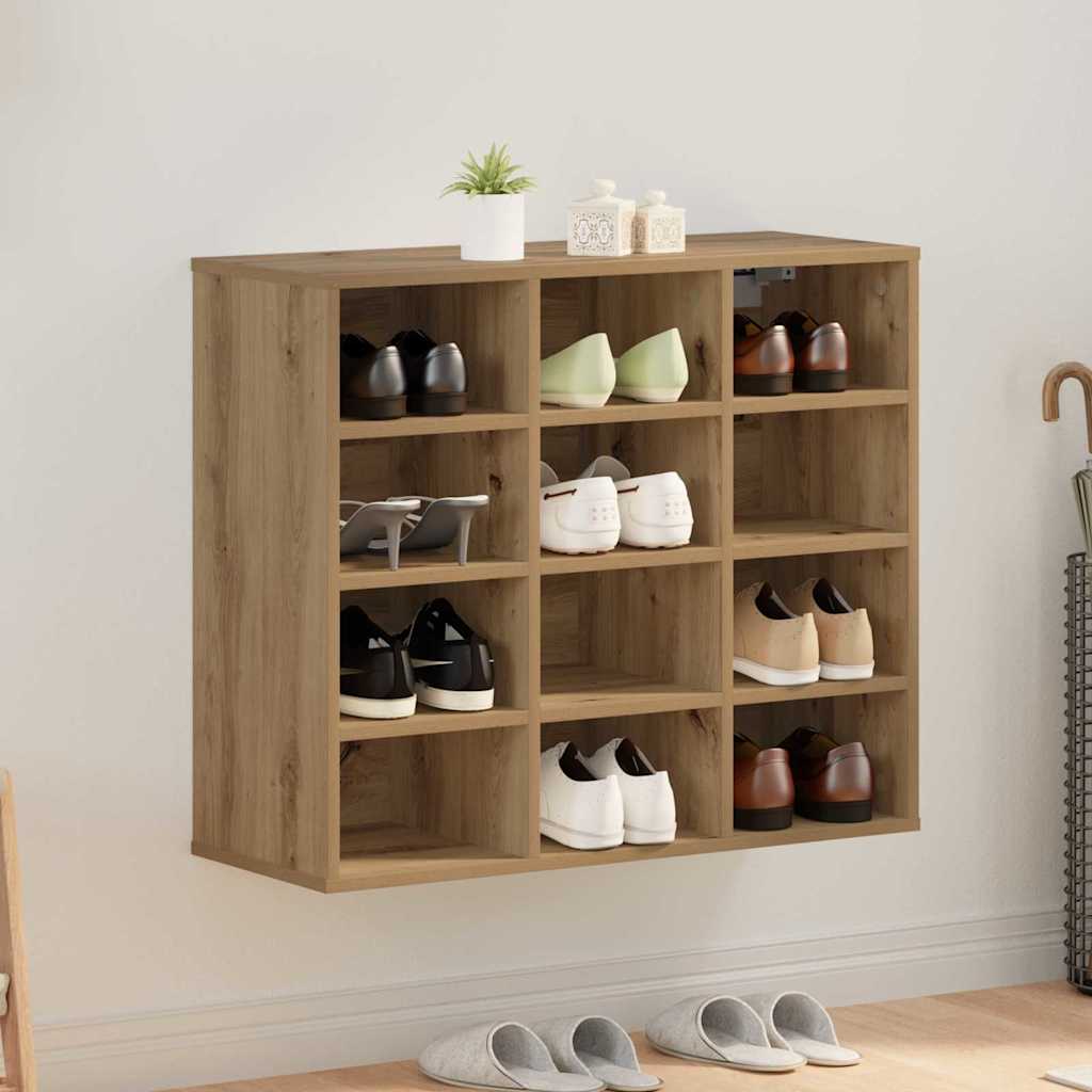 Shoe Cabinet Artisan Oak 77.5 x 30 x 67 cm Engineered Wood