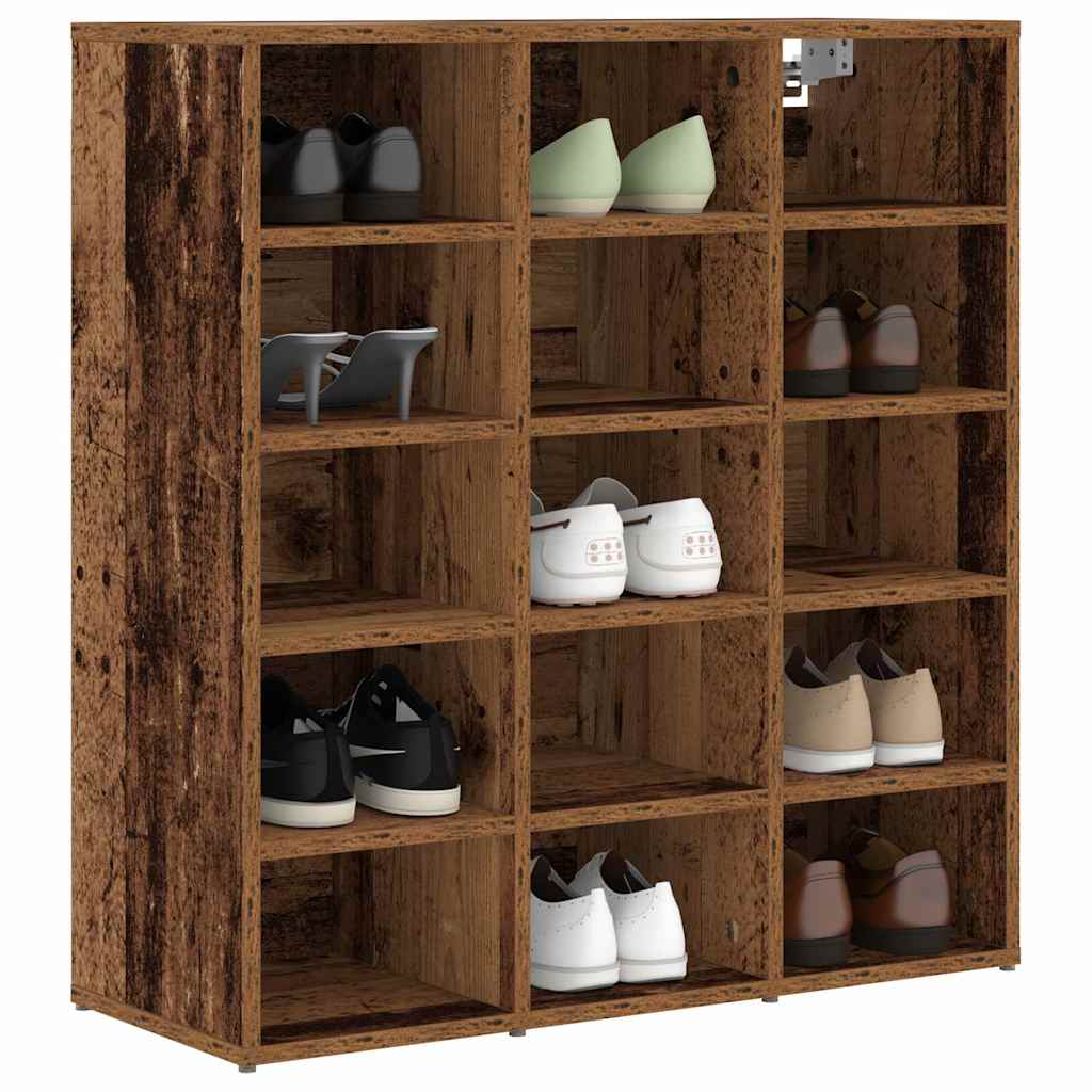 Shoe Cabinet Old Wood 77.5 x 30 x 83.5 cm Engineered Wood