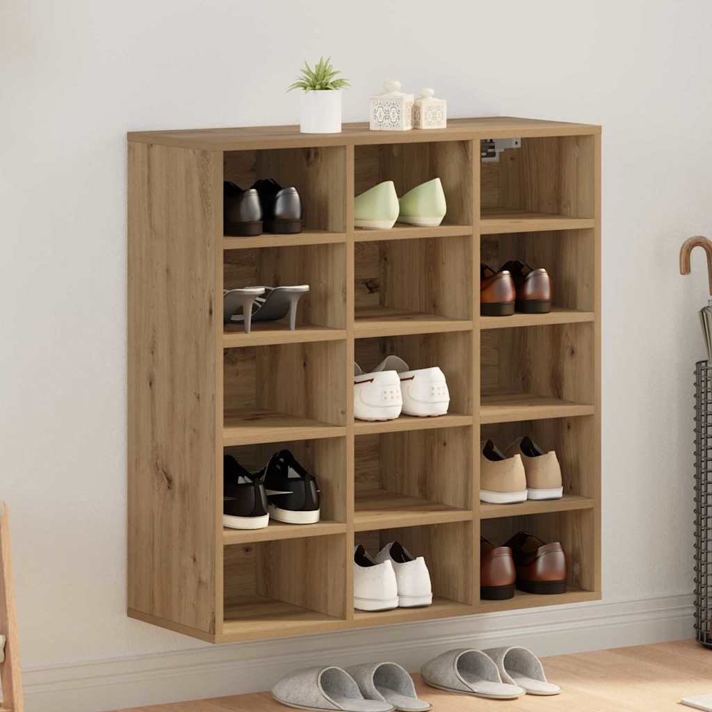 Shoe Cabinet Artisan Oak 77.5 x 30 x 83.5 cm Engineered Wood