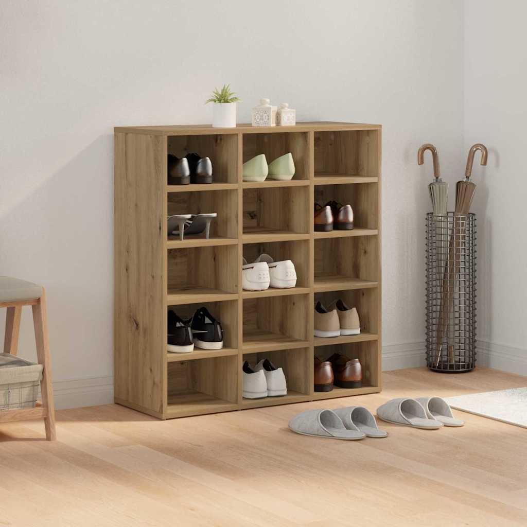 Shoe Cabinet Artisan Oak 77.5 x 30 x 83.5 cm Engineered Wood