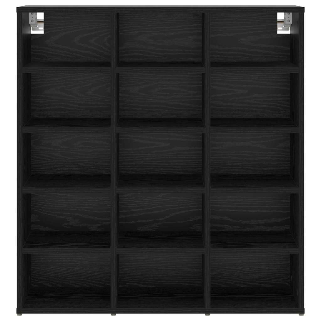 Shoe Cabinet 77.5 x 30 x 83.5 cm Engineered Wood Black Oak