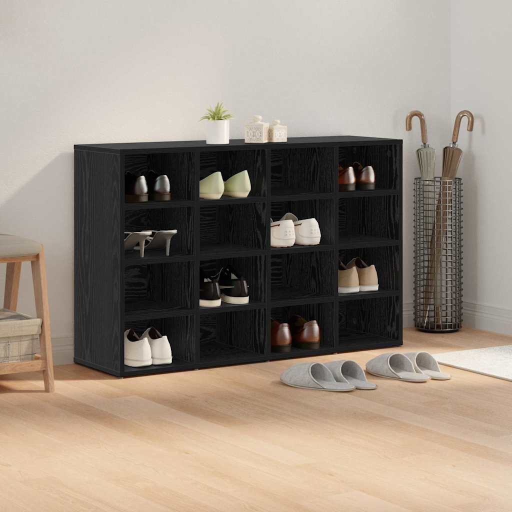 Shoe Cabinet 103 x 30 x 67 cm Engineered Wood Black Oak