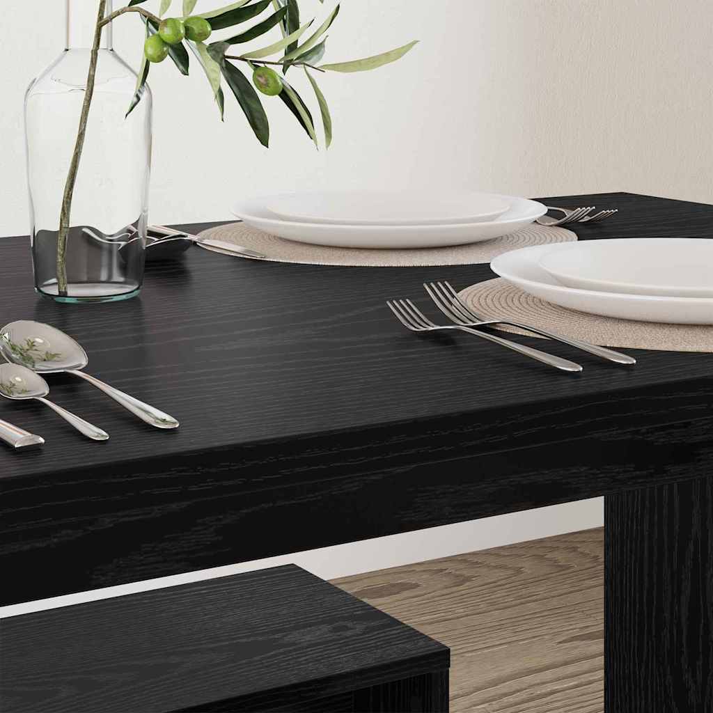 vidaXL Dining Set 2 pcs Black oak 97 x 47 x 75 cm Engineered Wood
