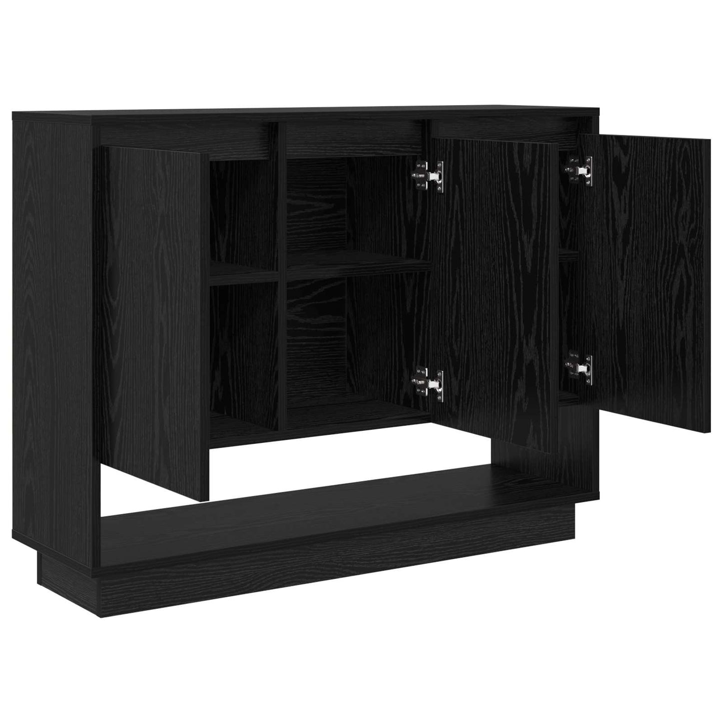 Sideboard Black Oak 97 x 29 x 75 cm Engineered Wood