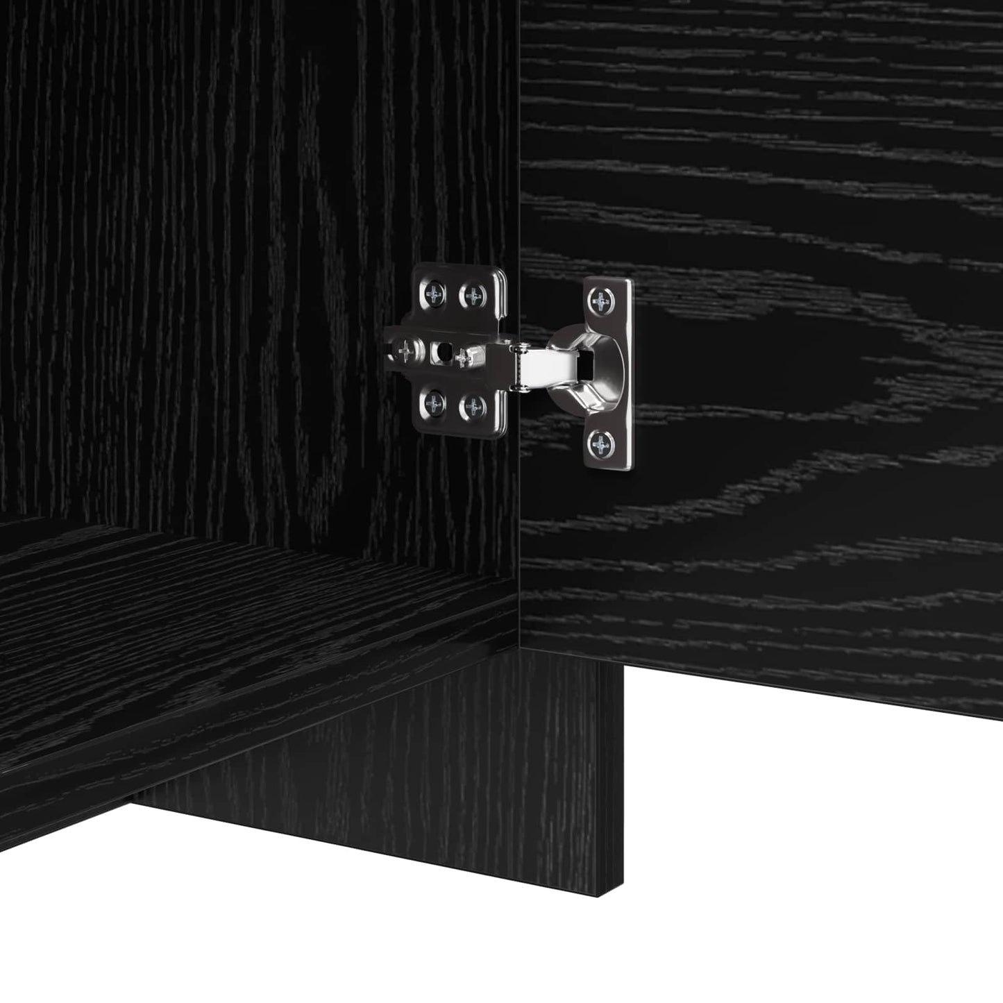 TV Cabinet Set 90 x 35 x 40 cm Black Oak Engineered Wood