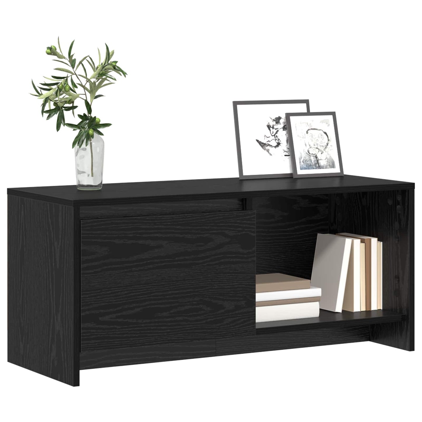 TV Cabinet Set 90 x 35 x 40 cm Black Oak Engineered Wood