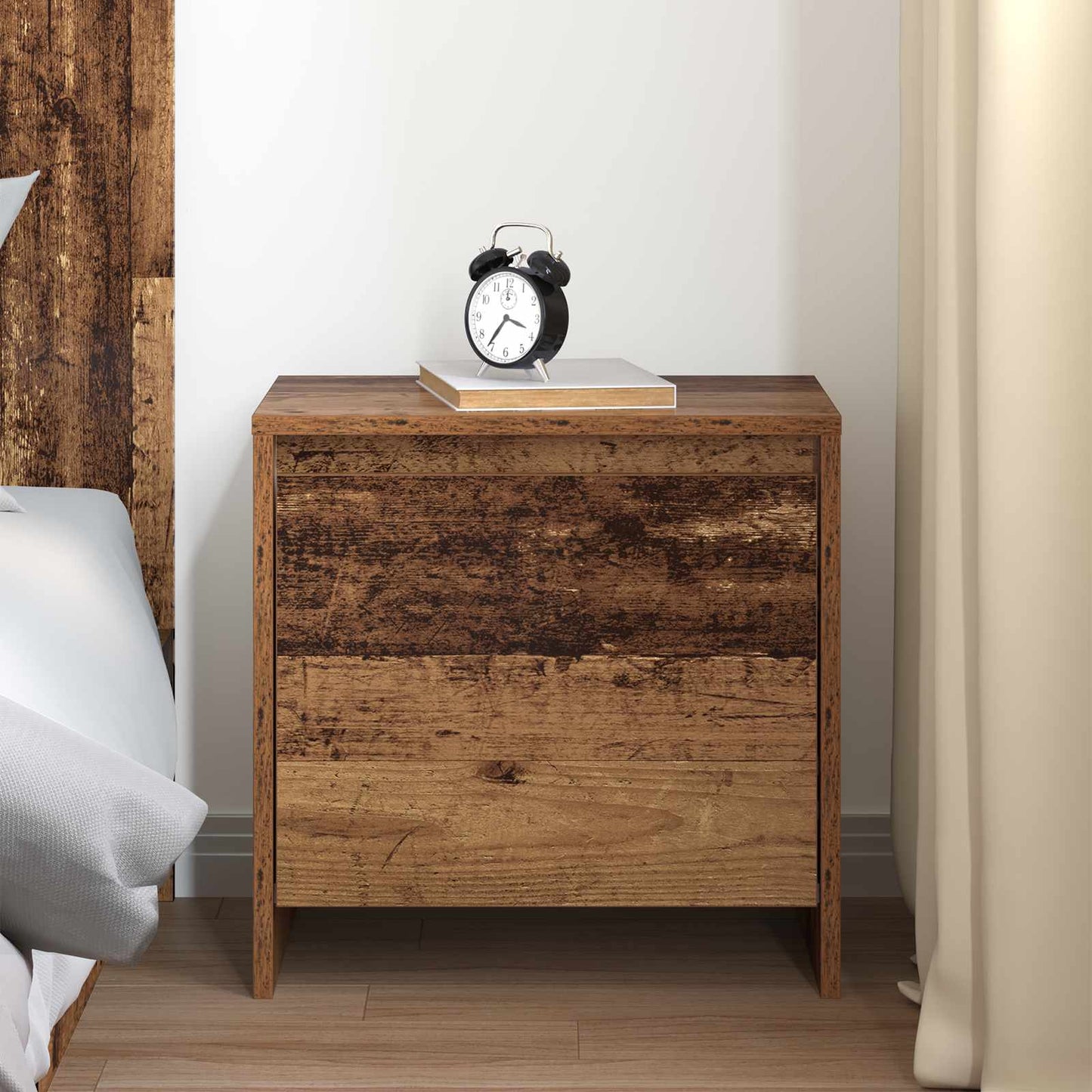 Bedside Cabinet Old Wood 45 x 34 x 44.5 cm Engineered Wood