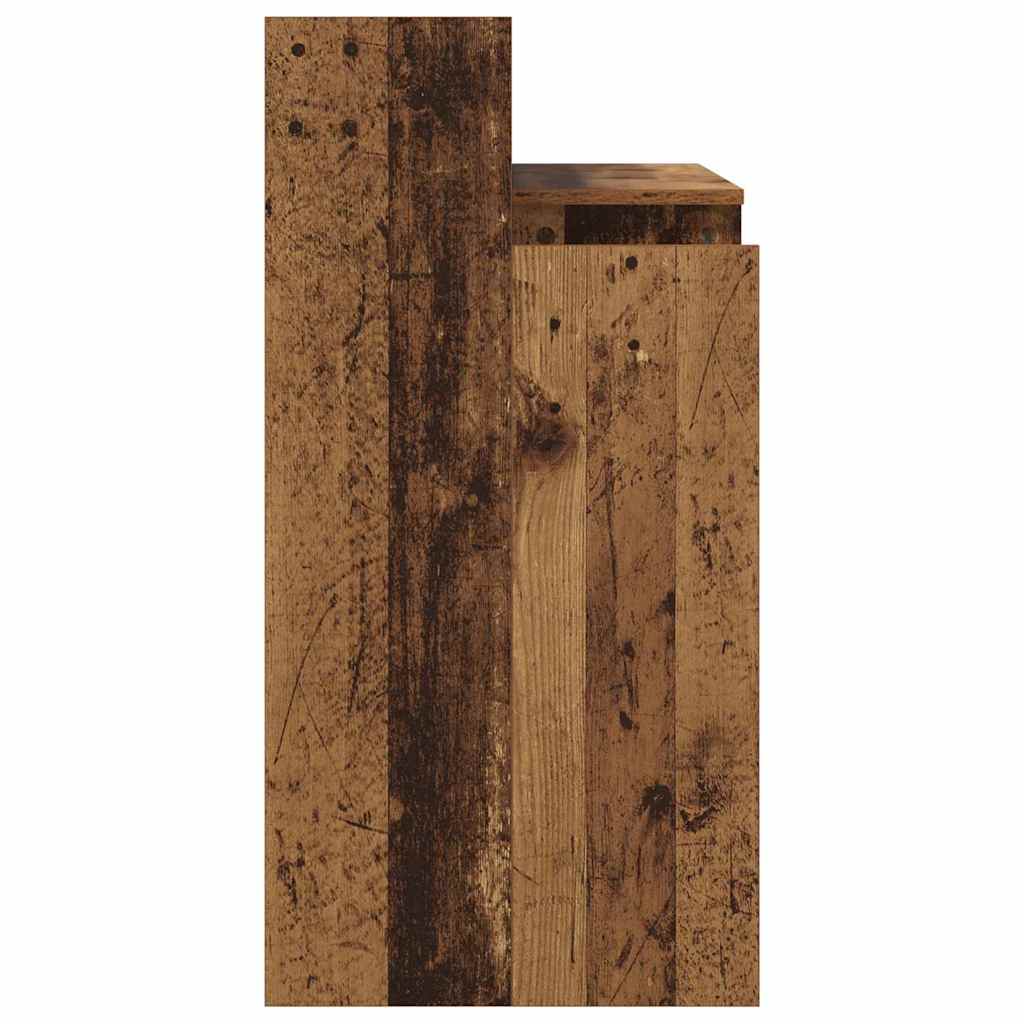 Desk with Shelf Old Wood 97 x 45 x 90 cm Engineered Wood