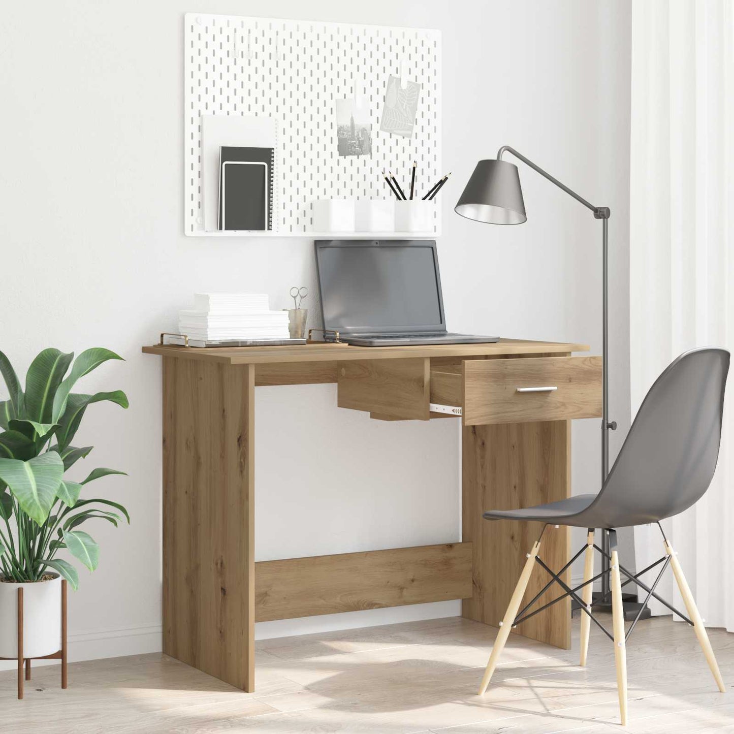 Desk Artisan Oak Engineered Wood 100 x 50 x 76 cm