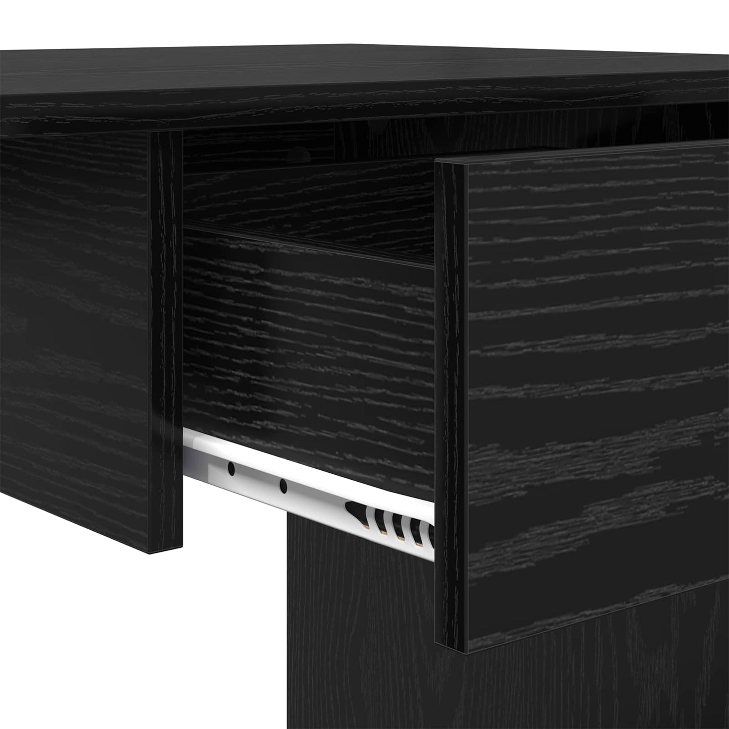 Desk Black Oak 100 x 50 x 76 cm Engineered Wood