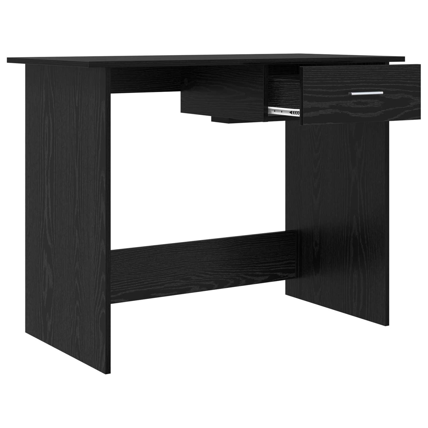 Desk Black Oak 100 x 50 x 76 cm Engineered Wood