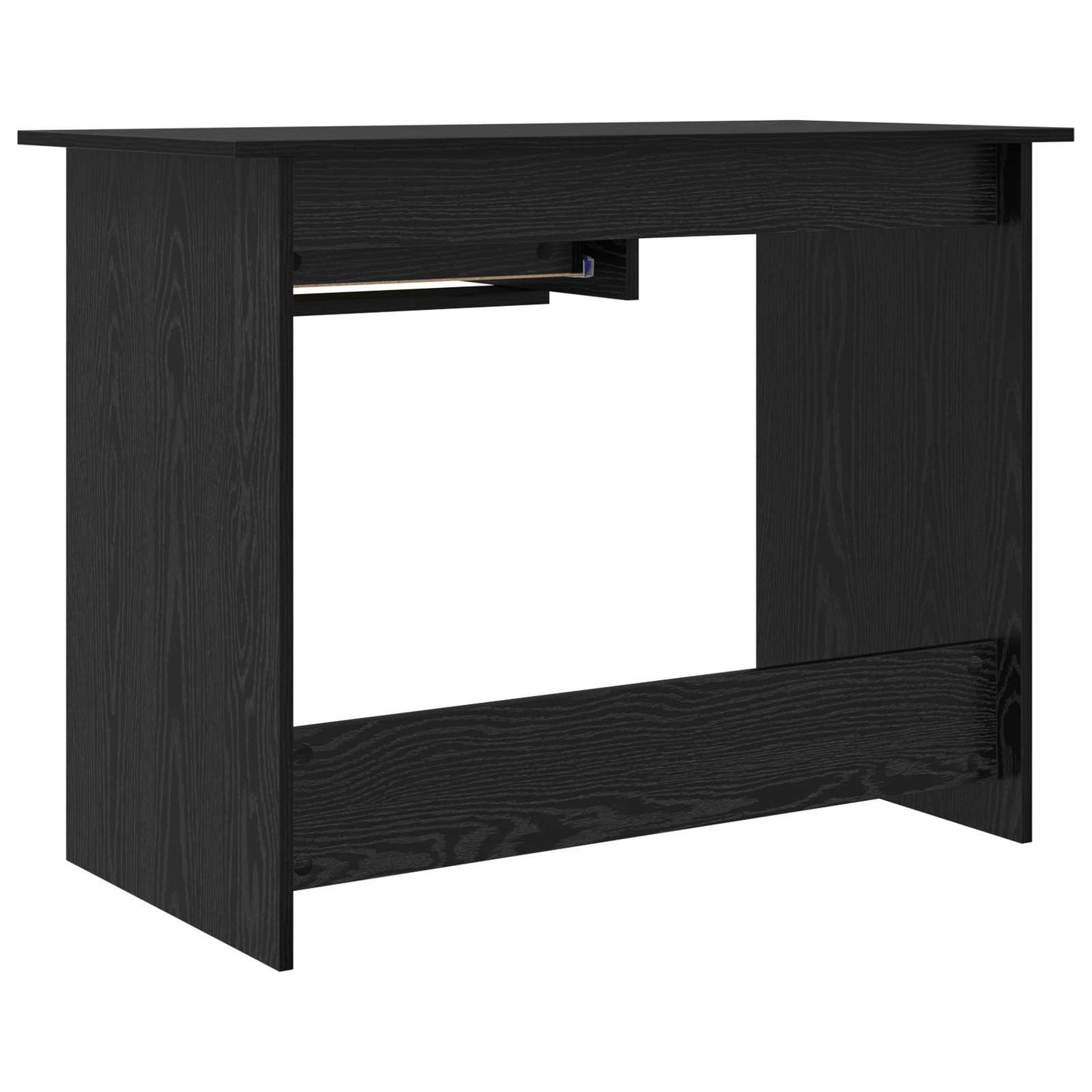 Desk Black Oak 100 x 50 x 76 cm Engineered Wood