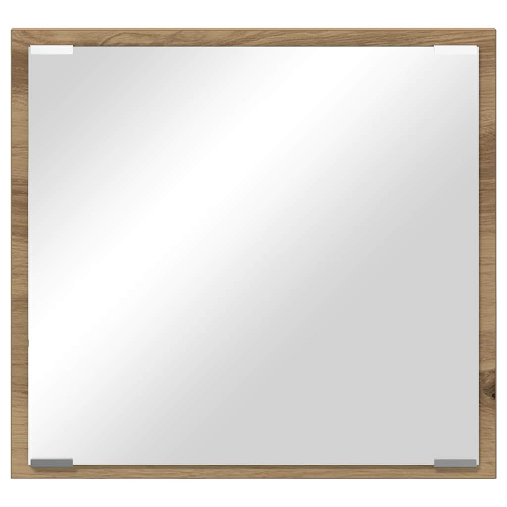 LED Bathroom Mirror Artisan Oak 40 x 37 x 8.5 cm