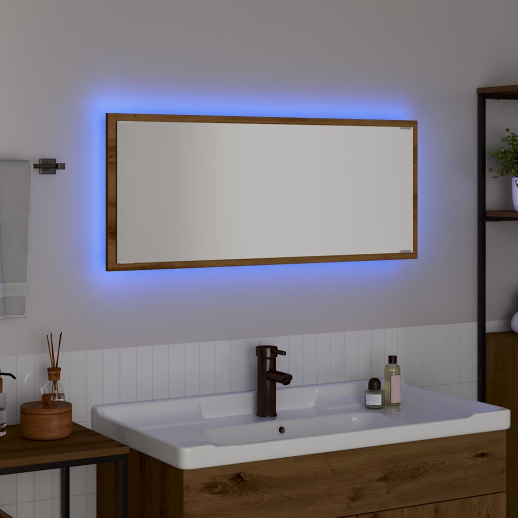 Mirror Artisan Oak 90 x 8.5 x 37 cm Engineered Wood