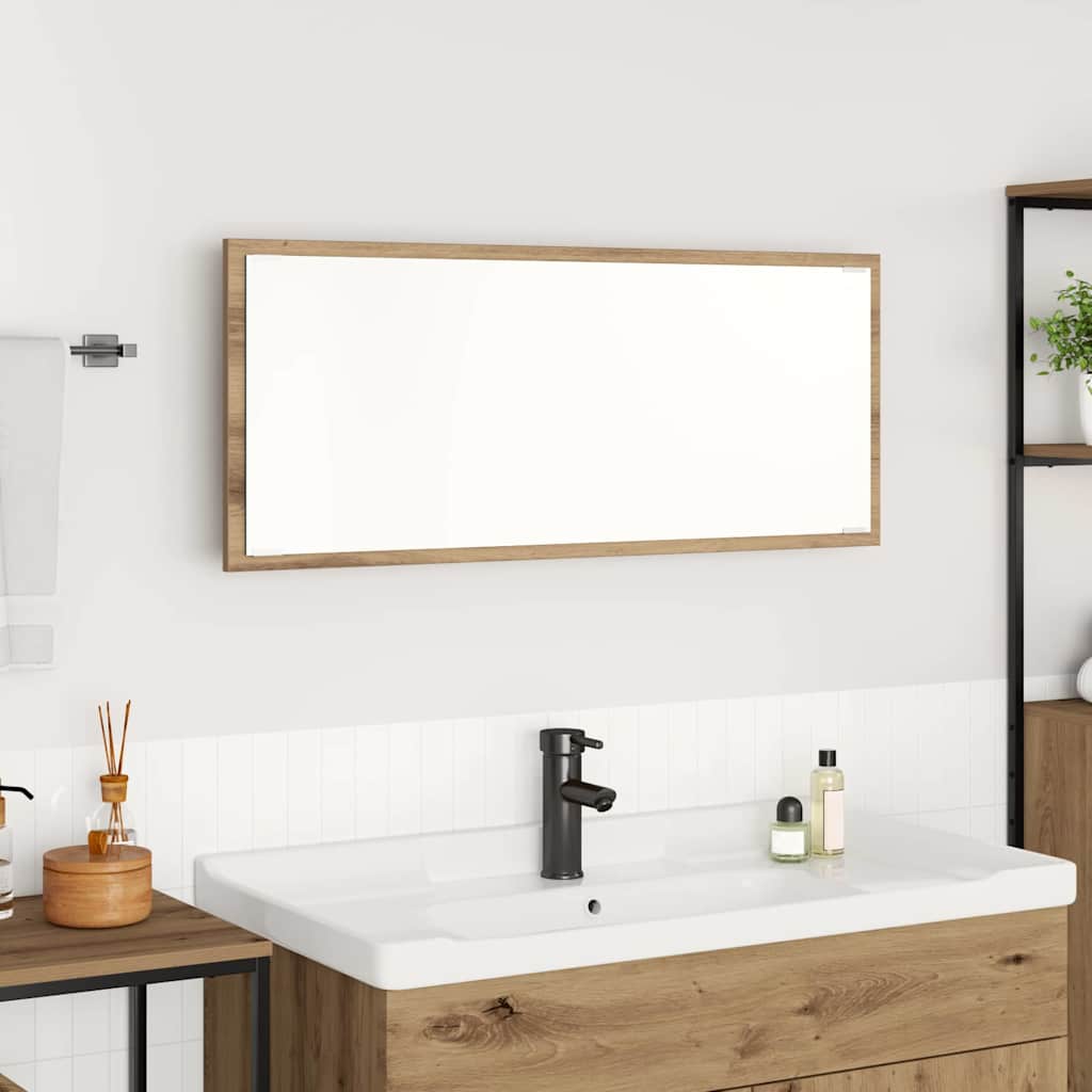 Mirror Artisan Oak 90 x 8.5 x 37 cm Engineered Wood