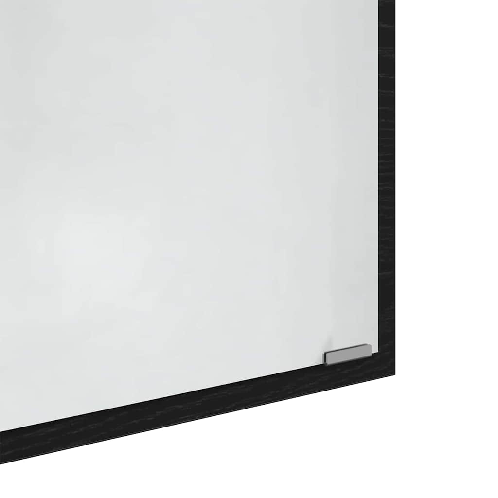 vidaXL Mirror Wall-mounted Black oak 90 x 8.5 x 37 cm Engineered Wood
