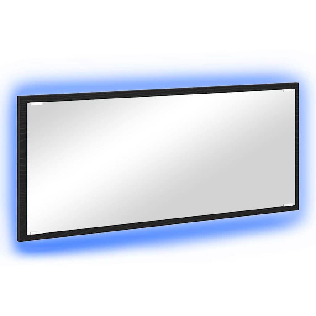 Mirror Black Oak 90 x 8.5 x 37 cm Engineered Wood