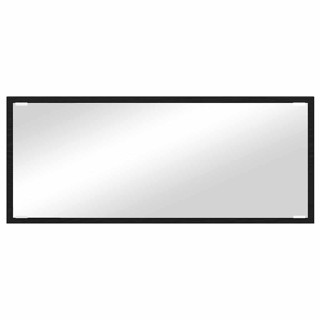 Mirror Black Oak 90 x 8.5 x 37 cm Engineered Wood
