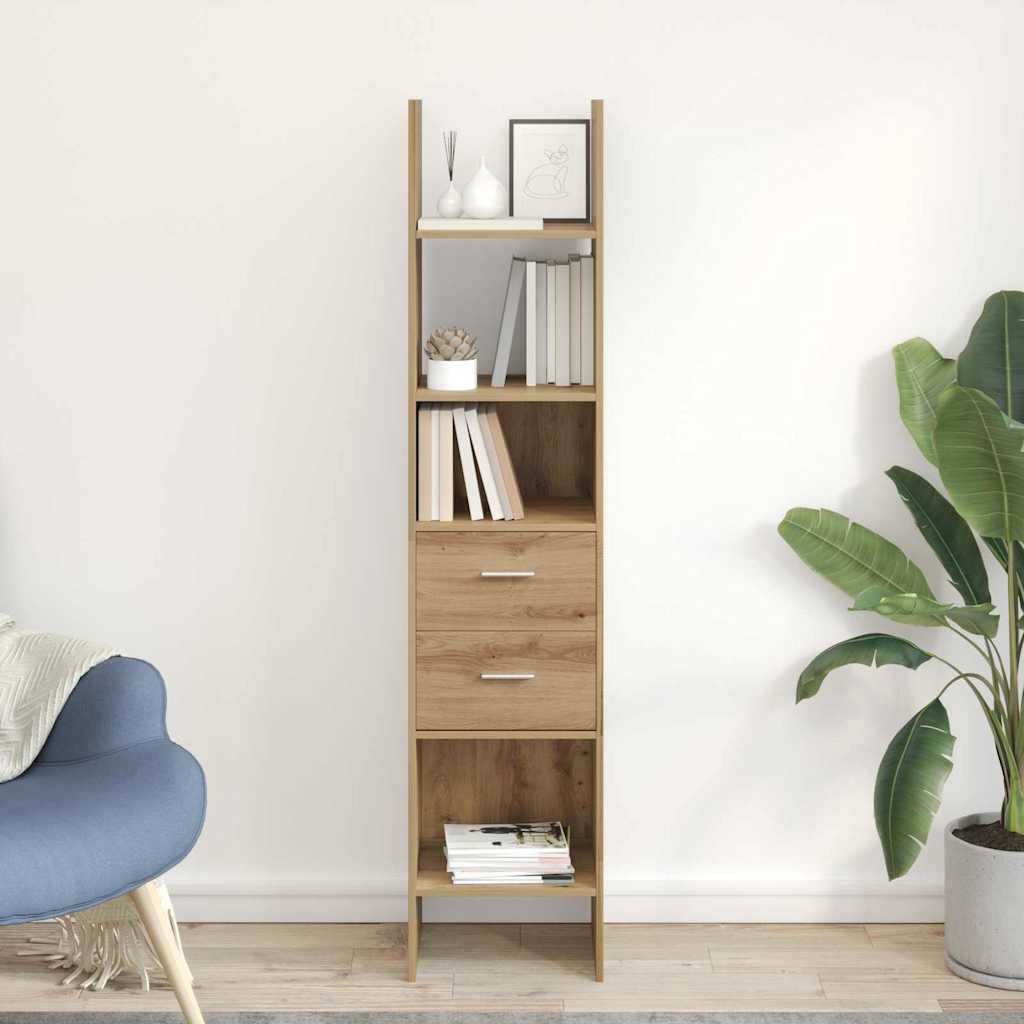 Book Cabinet 2-Tier 40 x 35 x 180 cm Engineered Wood