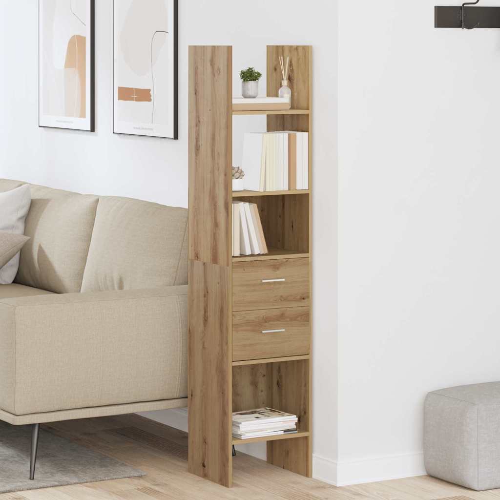 Book Cabinet 2-Tier 40 x 35 x 180 cm Engineered Wood