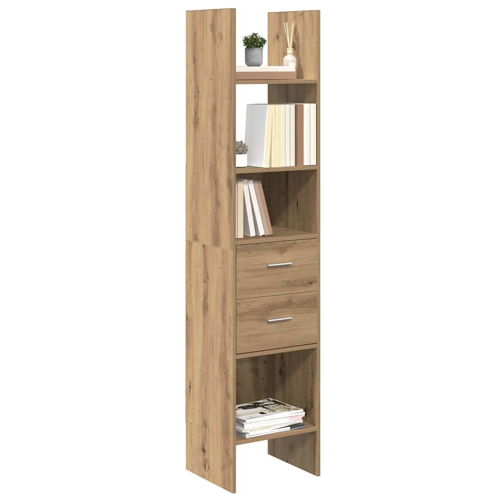 Book Cabinet 2-Tier 40 x 35 x 180 cm Engineered Wood