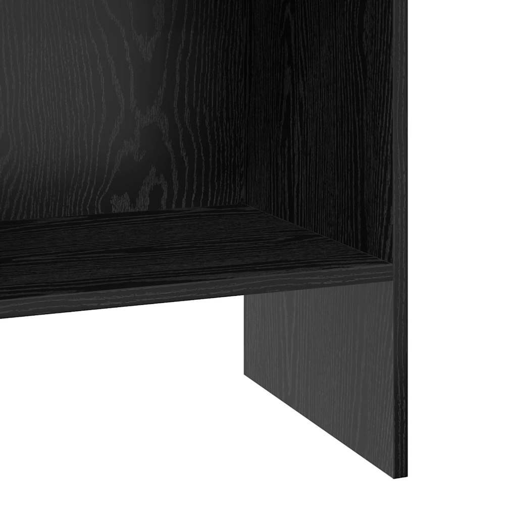 Book Cabinet 2-Tier 40 x 35 x 180 cm Engineered Wood Black oak