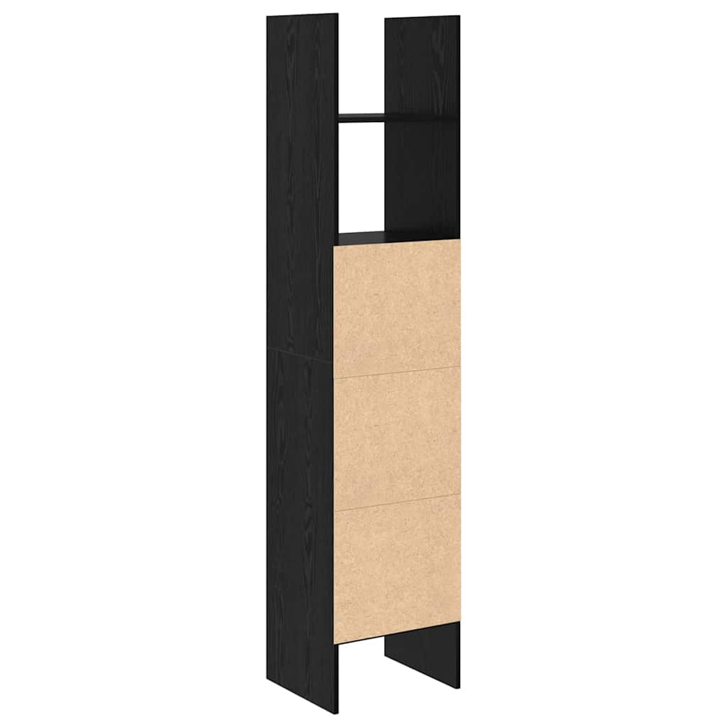 Book Cabinet 2-Tier 40 x 35 x 180 cm Engineered Wood Black oak