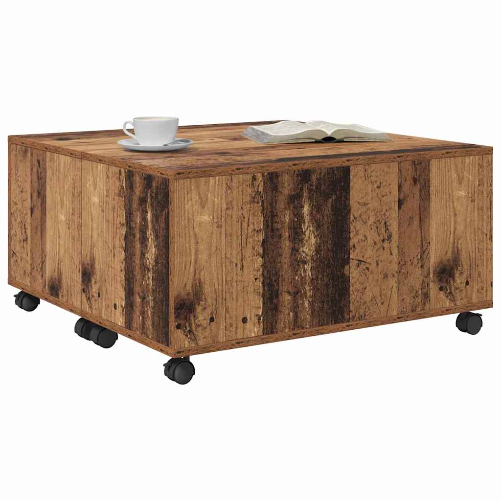 Coffee Table Old Wood 75 x 75 x 38 cm Engineered Wood