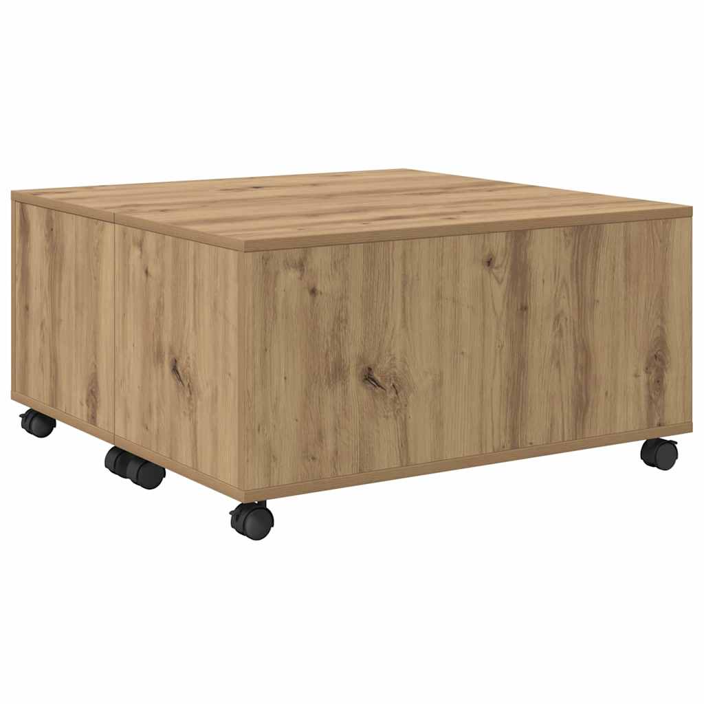 Coffee Table Artisan Oak 75 x 75 x 38 cm Engineered Wood