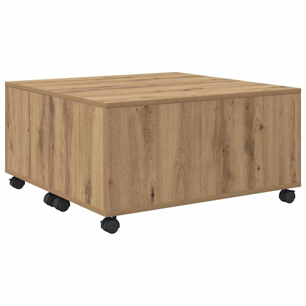 Coffee Table Artisan Oak 75 x 75 x 38 cm Engineered Wood