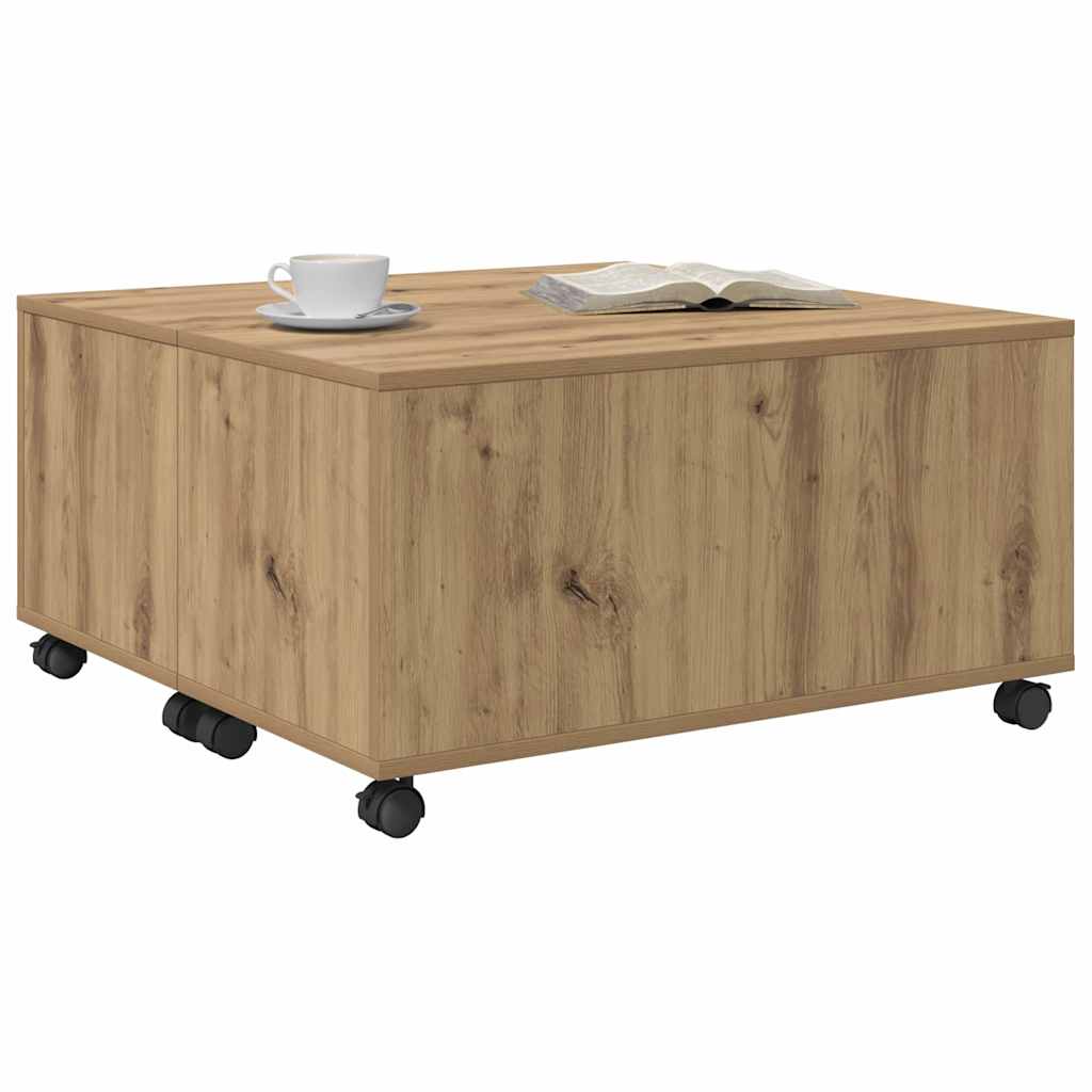 Coffee Table Artisan Oak 75 x 75 x 38 cm Engineered Wood