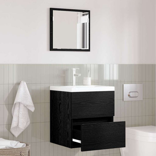 vidaXL Bathroom Cabinet Black Oak 41 x 38.5 x 45 cm Engineered wood
