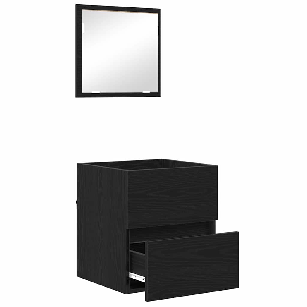 vidaXL Bathroom Cabinet Black Oak 41 x 38.5 x 45 cm Engineered wood