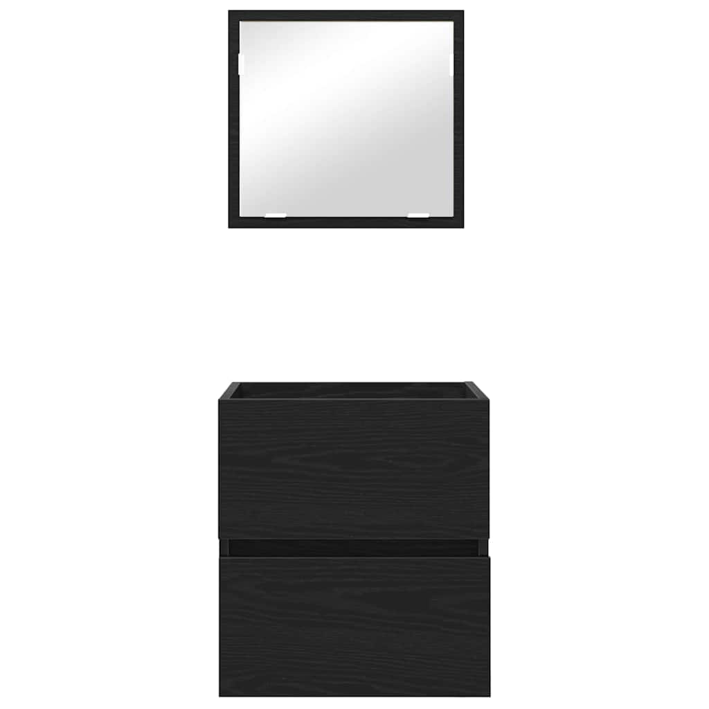 vidaXL Bathroom Cabinet Black Oak 41 x 38.5 x 45 cm Engineered wood