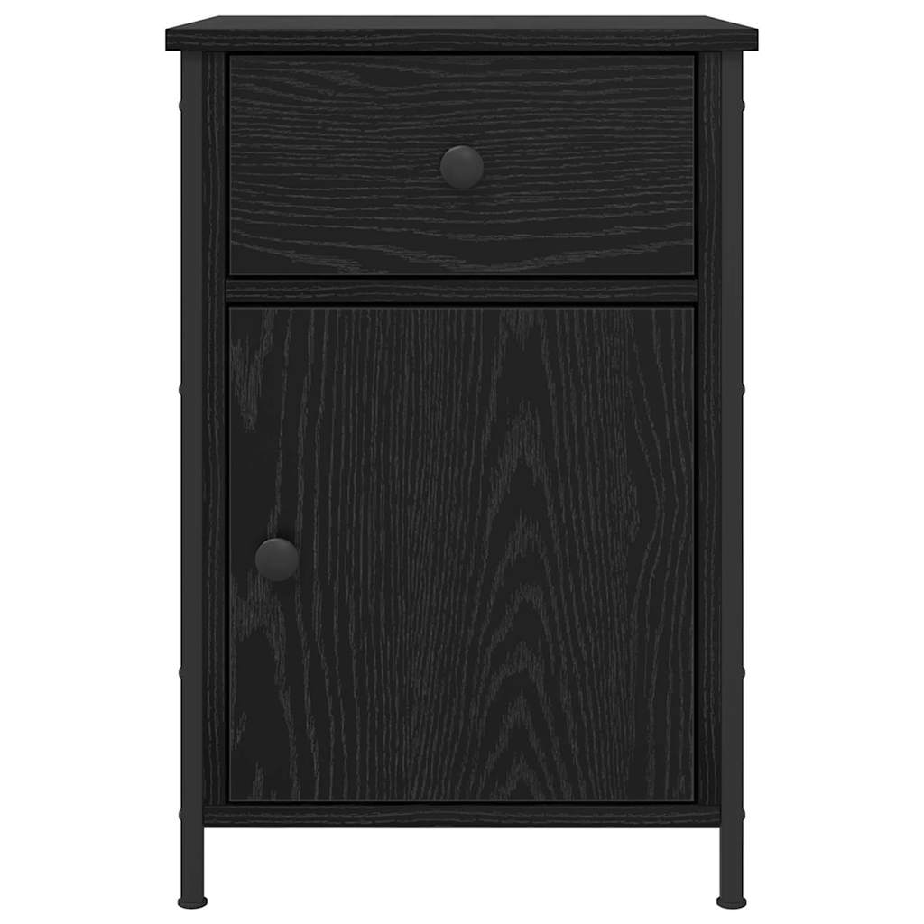 Bedside Cabinet 2 pcs Black Oak 40 x 42 x 60 cm Engineered Wood