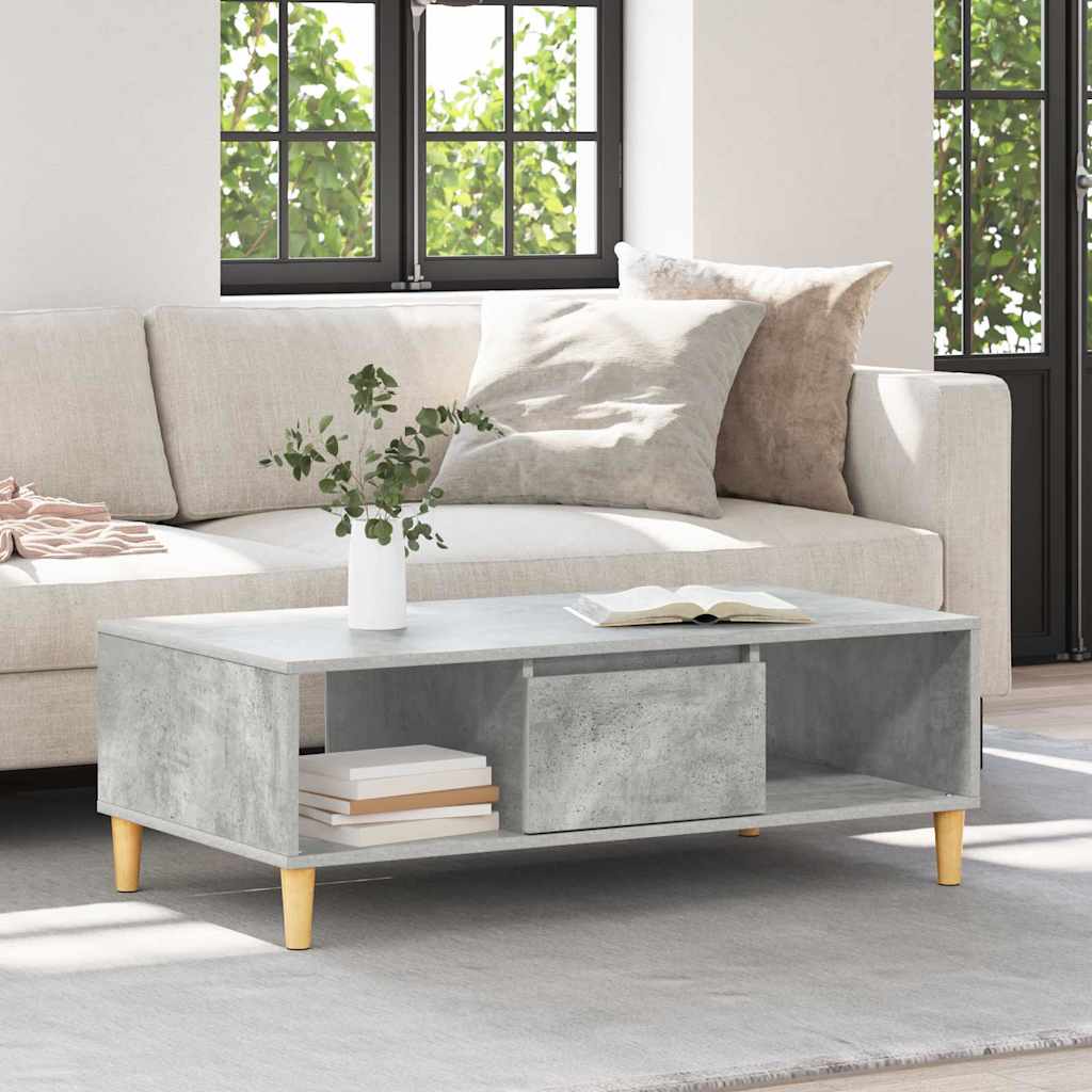 Coffee Table Concrete Grey 102 x 55 x 35 cm Engineered Wood