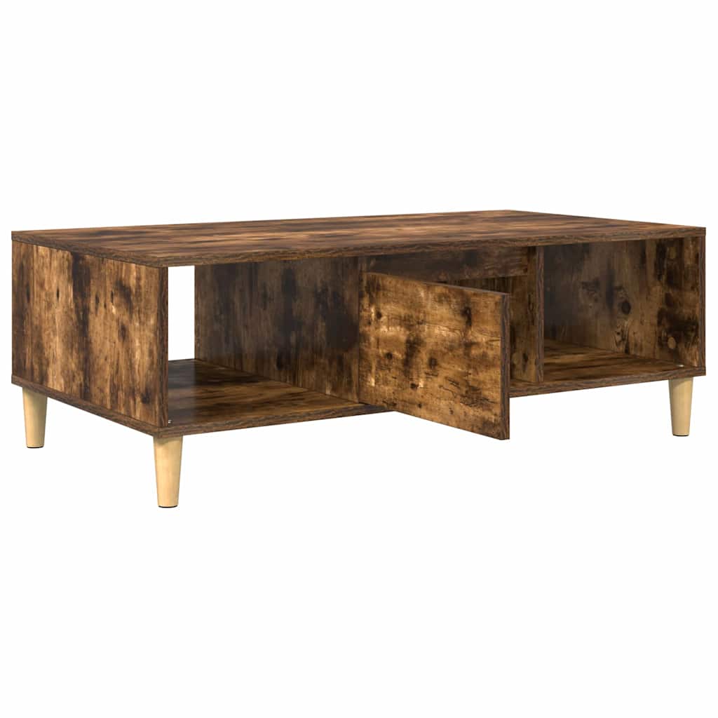 Coffee Table Smoked Oak 102 x 55 x 35 cm Engineered Wood