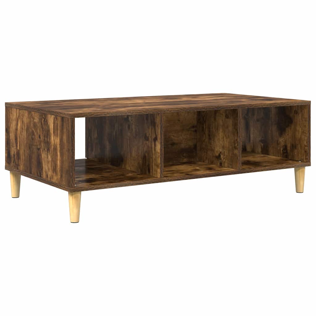 Coffee Table Smoked Oak 102 x 55 x 35 cm Engineered Wood