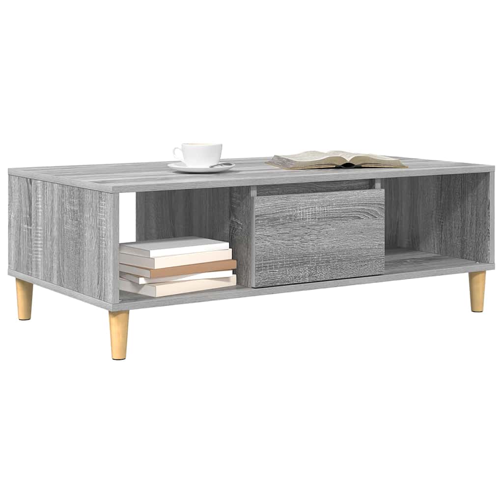 Coffee Table Grey Sonoma 102 x 55 x 35 cm Engineered Wood