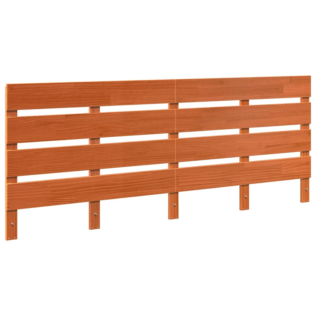 Headboard Wax Brown 200.5 x 3 x 80 cm Solid Pine Wood